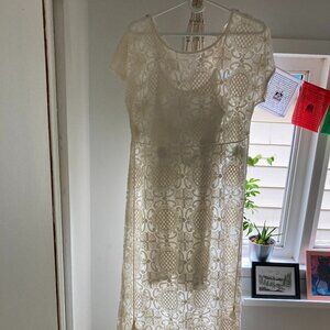 Lacy floor length Anthropologie dress